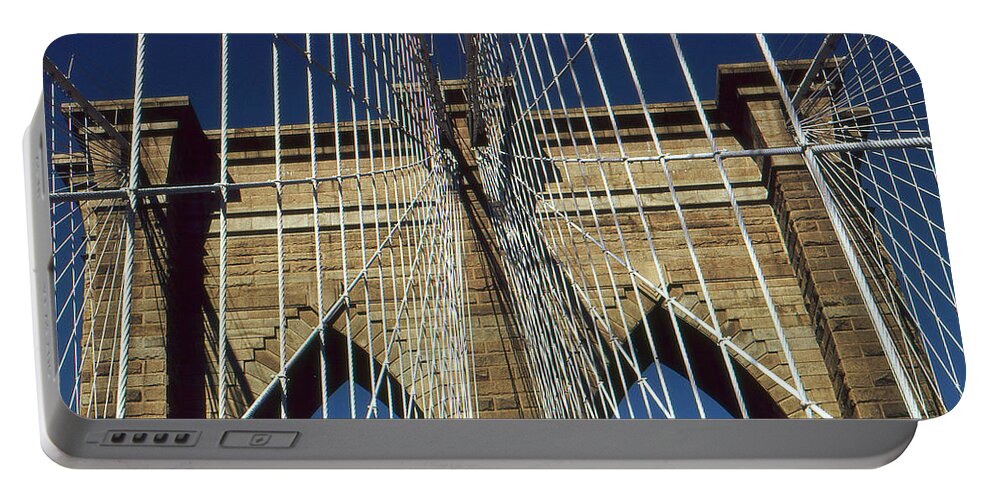 Brooklyn+bridge Portable Battery Charger featuring the photograph Brooklyn Bridge New York City by Peter Potter