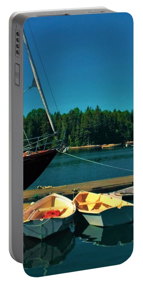 Brooklyn Harbor Maine Portable Battery Charger featuring the photograph Brooklyn by Lisa Dunn