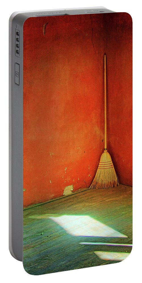 Minimalism Portable Battery Charger featuring the photograph Broom by Nikolyn McDonald