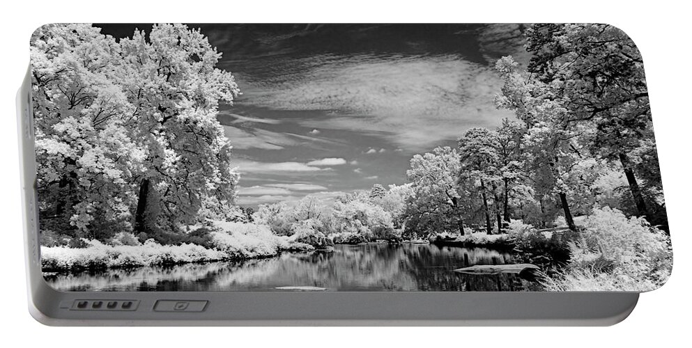 Infrared Portable Battery Charger featuring the photograph Bryan Lake -1 by Alan Hausenflock