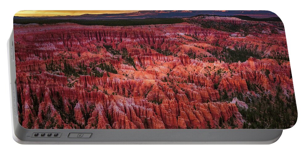 Af Zoom 24-70mm F/2.8g Portable Battery Charger featuring the photograph Bryce Canyon in the Glow of Sunset by John Hight