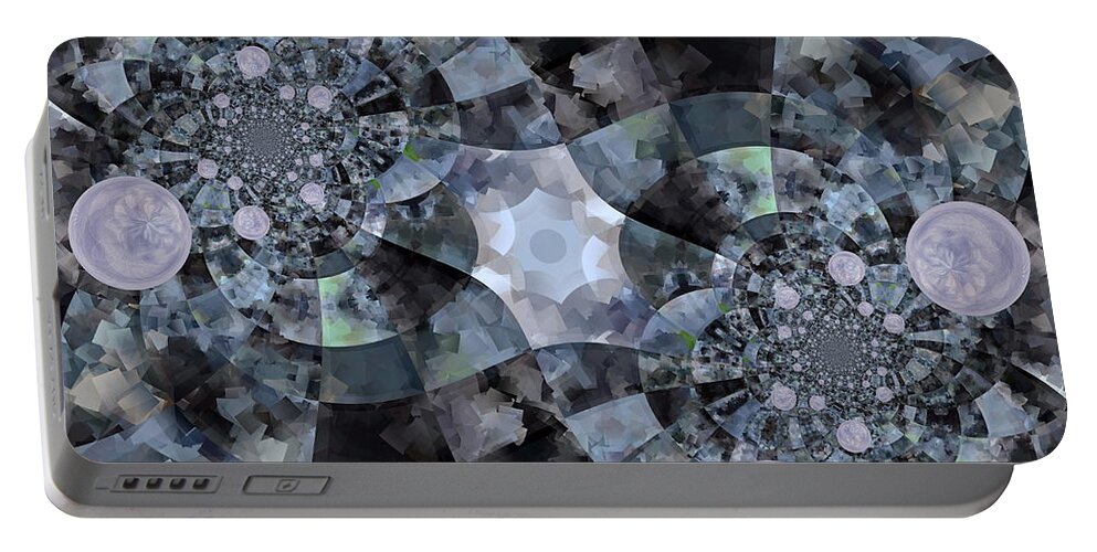 Bubble Portable Battery Charger featuring the digital art Bubble Road by Cheryl Charette