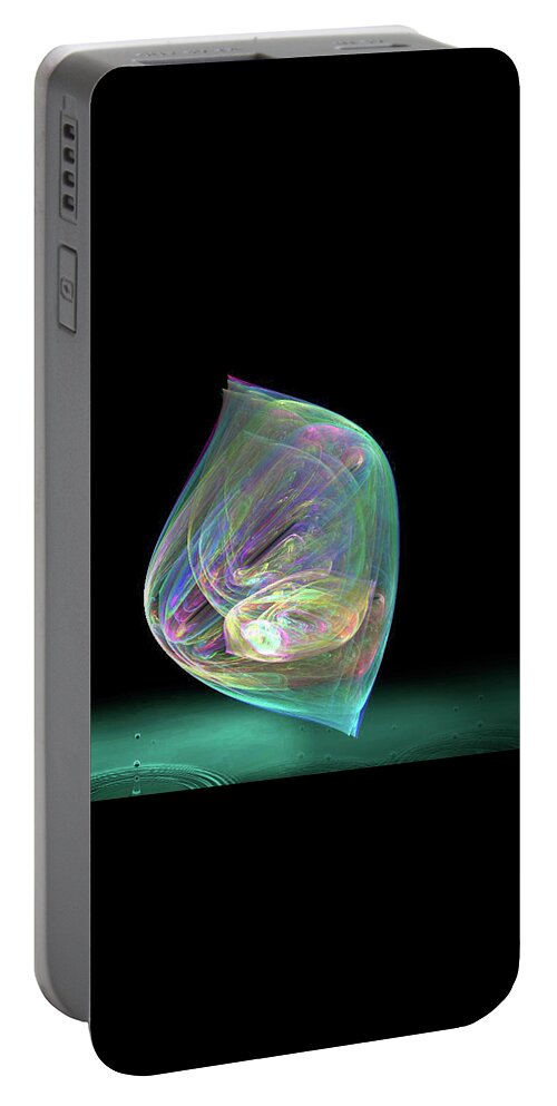 Space Portable Battery Charger featuring the digital art Bubbles by Kelly Dallas