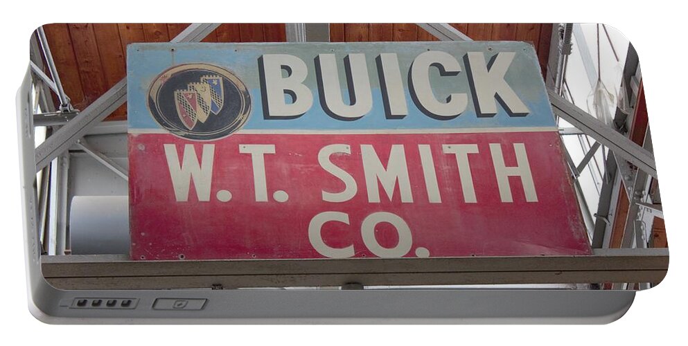 Sign Portable Battery Charger featuring the photograph Buick W. T. Smith Co. by Ali Baucom