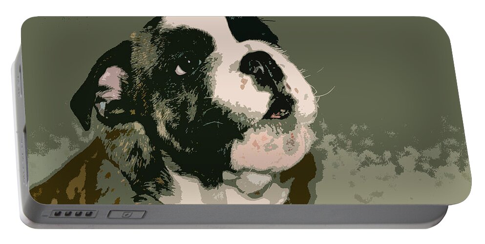 English Bulldog Portable Battery Charger featuring the photograph Bulldog Puppy by Geoff Jewett