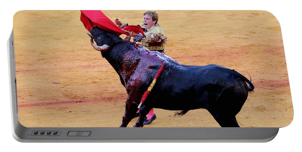 Bullfighting Portable Battery Charger featuring the photograph Bullfighting 28 by Andrew Fare