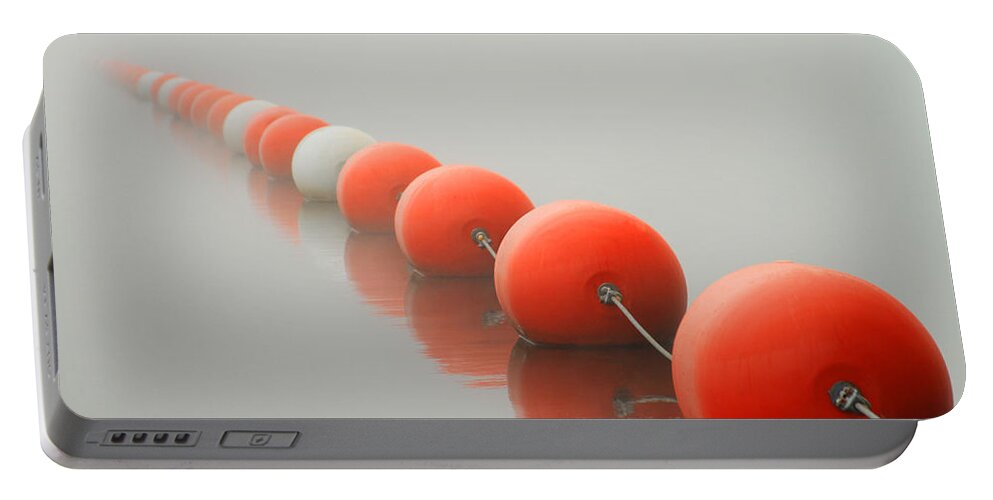 Bouy Portable Battery Charger featuring the photograph Buoy Line by Karol Livote