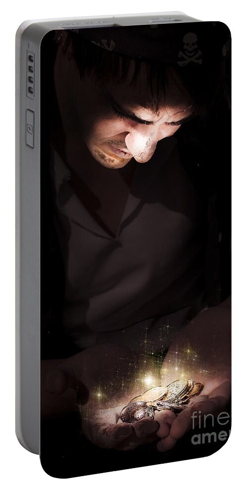 Treasure Portable Battery Charger featuring the digital art Buried Treasure by Jorgo Photography
