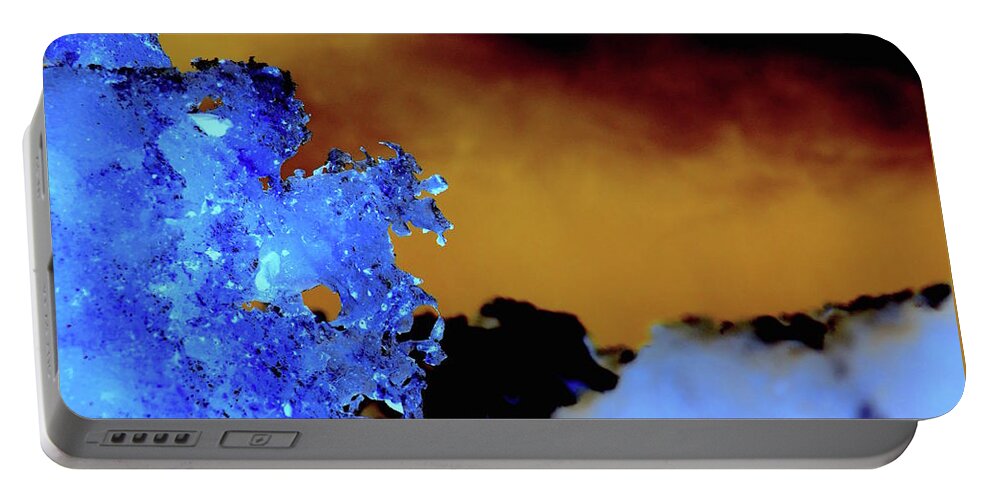 Crystals Portable Battery Charger featuring the photograph Burning Crystals Abstract 002 by Jor Cop Images