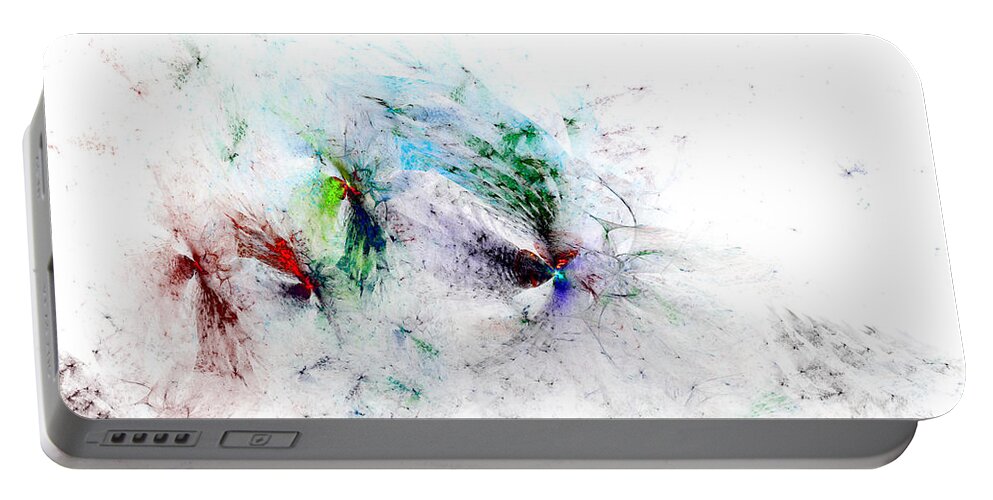 Digital Portable Battery Charger featuring the digital art Butterflies Are Free by Claire Bull