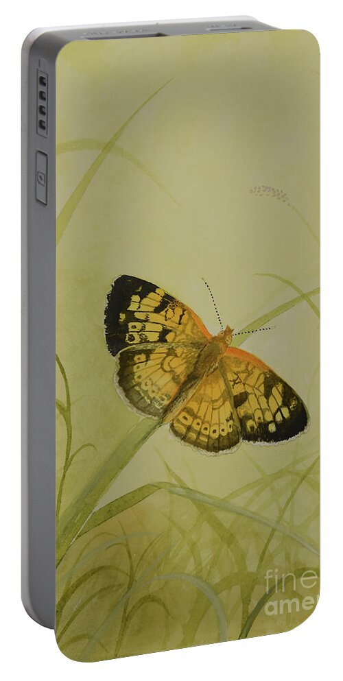 Butterfly Portable Battery Charger featuring the painting Butterfly 1 by Charles Owens