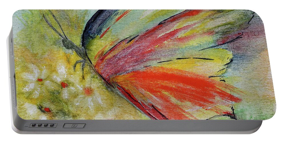Butterfly Portable Battery Charger featuring the painting Butterfly 3 by Karen Fleschler