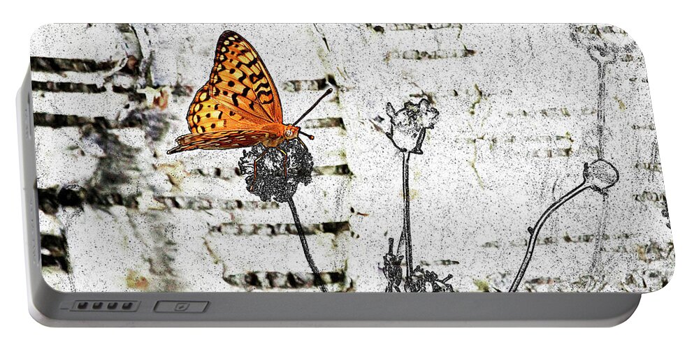 Butterfly Portable Battery Charger featuring the digital art Butterfly by K Bradley Washburn
