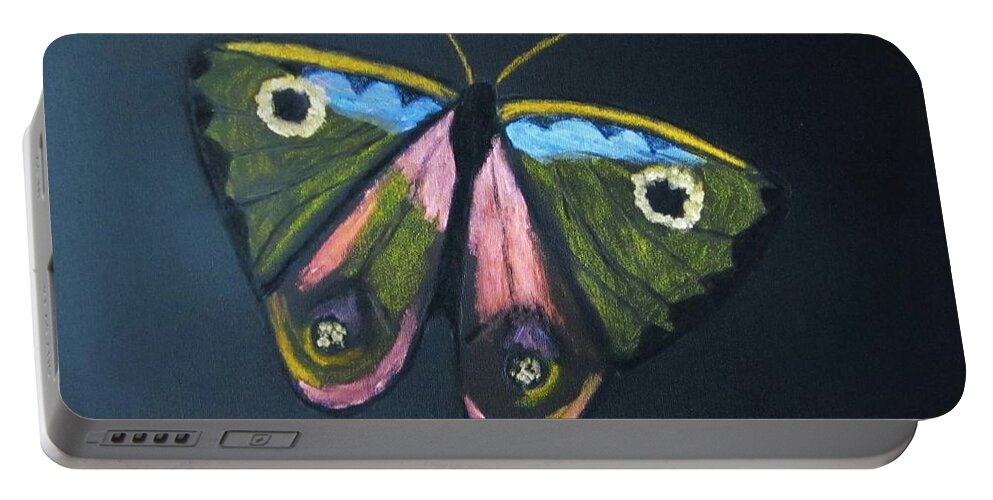 Shining Acrylic Metal Colors Portable Battery Charger featuring the photograph Butterfly by Pilbri Britta Neumaerker