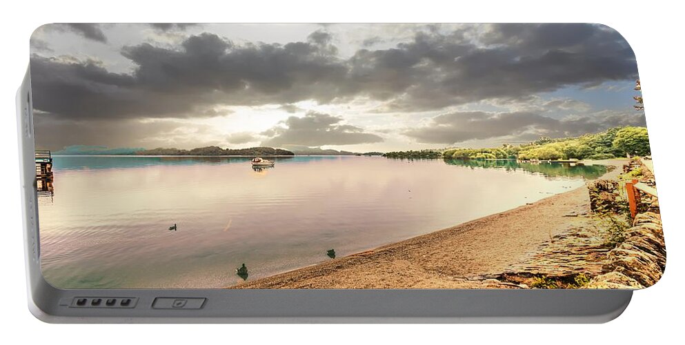 British Isles Portable Battery Charger featuring the photograph By The Lake by Bill Howard