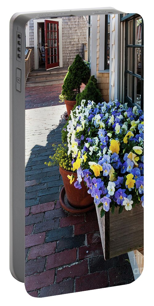 By The Nantucket Boat Basin Portable Battery Charger featuring the photograph By The Nantucket Boat Basin by Michelle Constantine