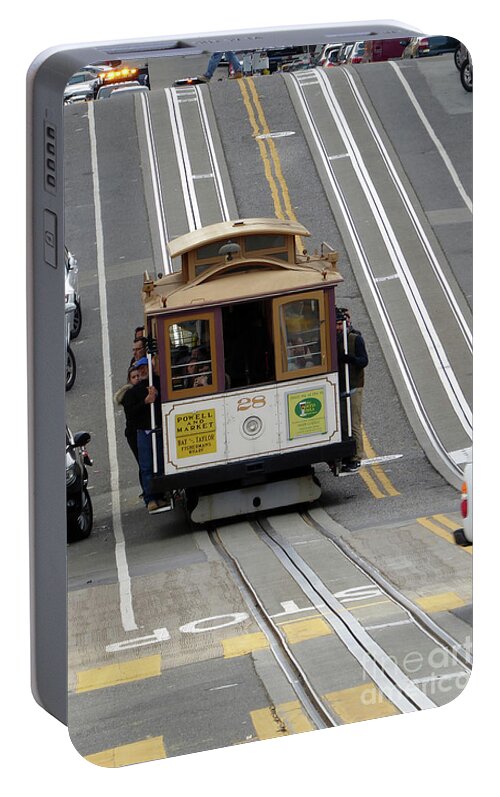 Golden Gate Bridge Portable Battery Charger featuring the photograph Cable Car by Steven Spak