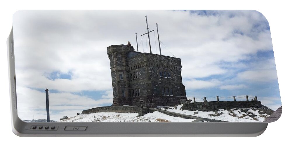 Cabot Tower Signal Hill St. John's Nl Portable Battery Charger featuring the photograph Cabot Tower Signal Hill St. John's NL by Barbara A Griffin