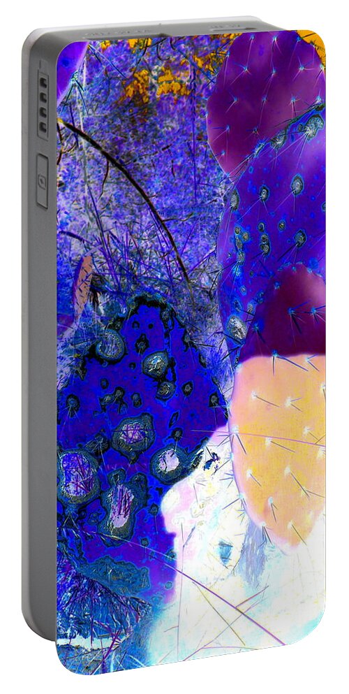 Sedona Portable Battery Charger featuring the photograph Cactus Art by Mars Besso