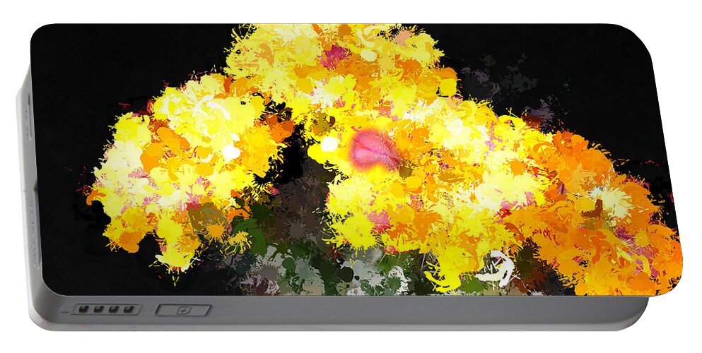 Flowers Portable Battery Charger featuring the painting Cactus Flowers by Bruce Nutting