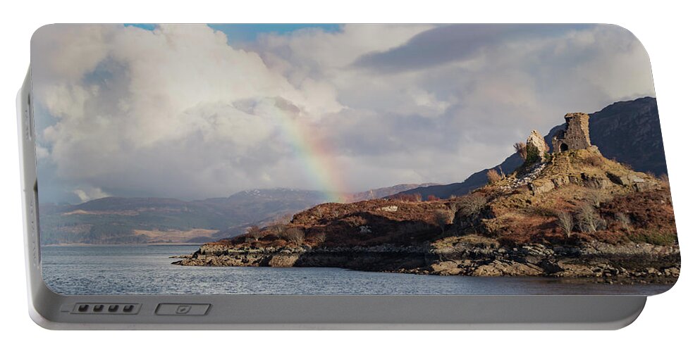 Castle Moil Portable Battery Charger featuring the photograph Caisteal Maol by Holly Ross