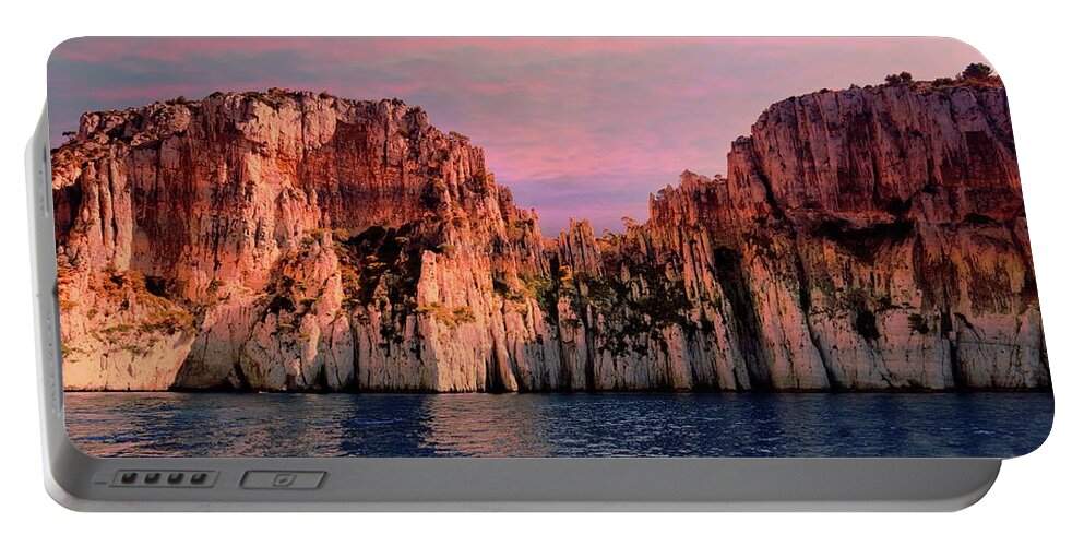 Nature Portable Battery Charger featuring the photograph Calanques de Marseille . by Jean Francois Gil