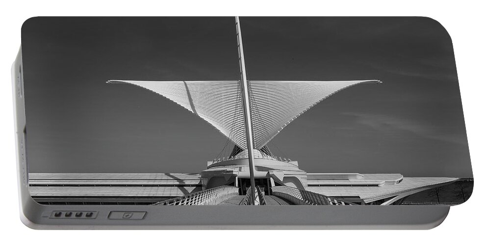 Milwaukee Art Museum Portable Battery Charger featuring the photograph Calatrava Symmetry by John Roach