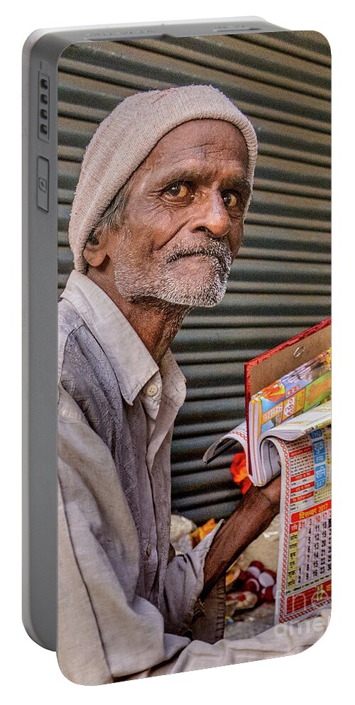 India Portable Battery Charger featuring the photograph Calendar Seller by Werner Padarin