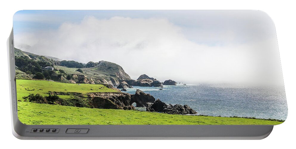 Holiday Portable Battery Charger featuring the photograph California coast by Alberto Zanoni