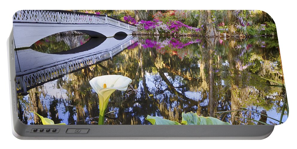 Landscape Portable Battery Charger featuring the photograph Calla Lily by Jim Miller