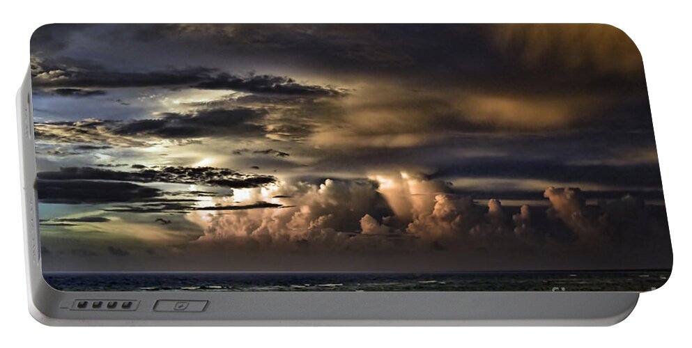 Storm Portable Battery Charger featuring the photograph Calm Before Storm by Judy Wolinsky