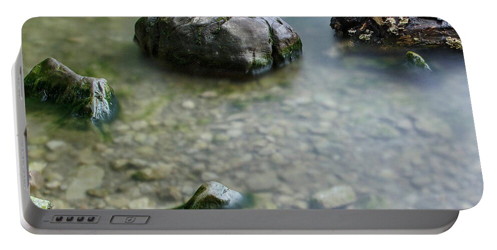 Lake Portable Battery Charger featuring the photograph Calm Lake by Tony Locke