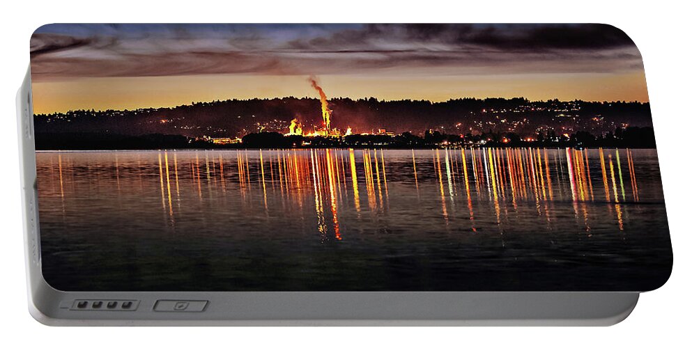 Water Portable Battery Charger featuring the photograph Camas on the Columbia by John Christopher
