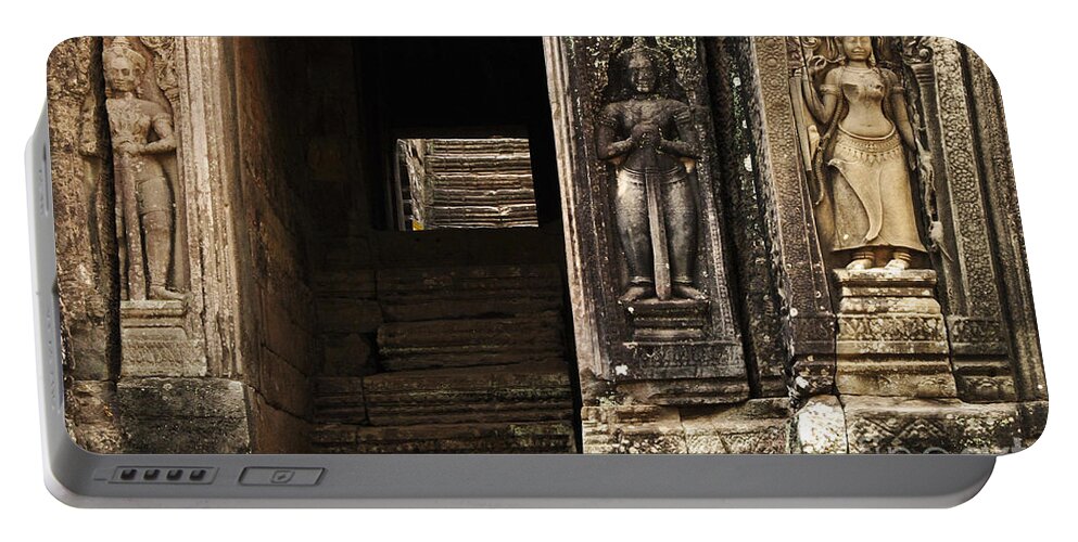 Architecture Portable Battery Charger featuring the photograph Cambodia Architecture 1 by Bob Christopher