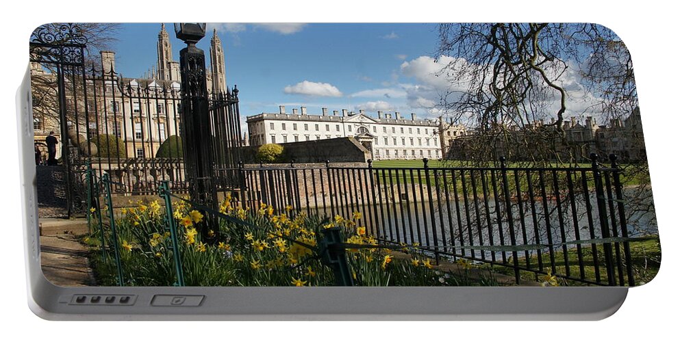 Cambridge Portable Battery Charger featuring the photograph Cambridge. End of March. by Elena Perelman