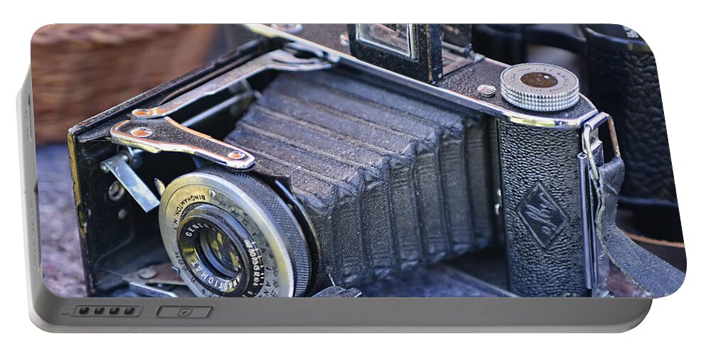 Still Life Portable Battery Charger featuring the photograph Camera Ansco Binghamton New York by Olga Hamilton