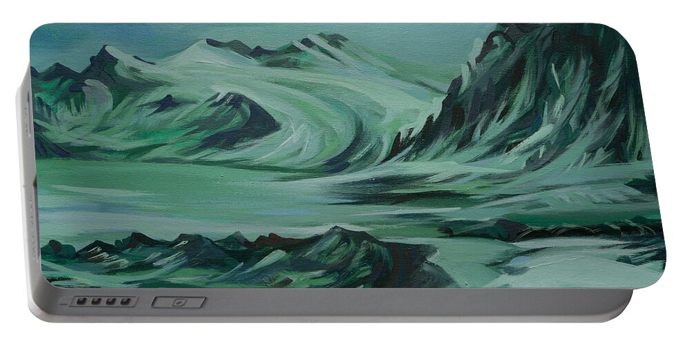 Canadian North Portable Battery Charger featuring the painting Canadian North by Anna Duyunova