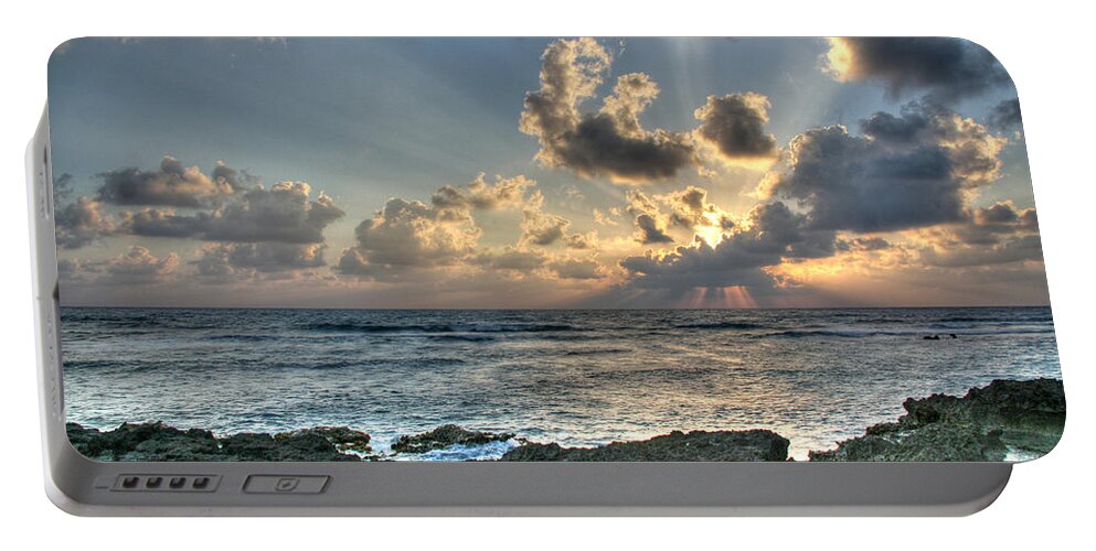 Beach Portable Battery Charger featuring the photograph Cancun Sunrise A Morning In Heaven by Wayne Moran