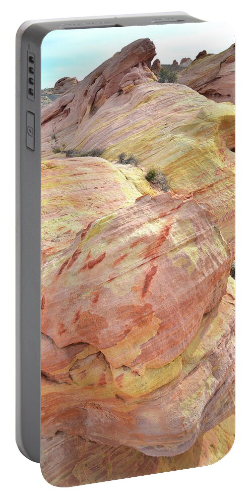 Valley Of Fire Portable Battery Charger featuring the photograph Candy Colored Sandstone in Valley of Fire by Ray Mathis