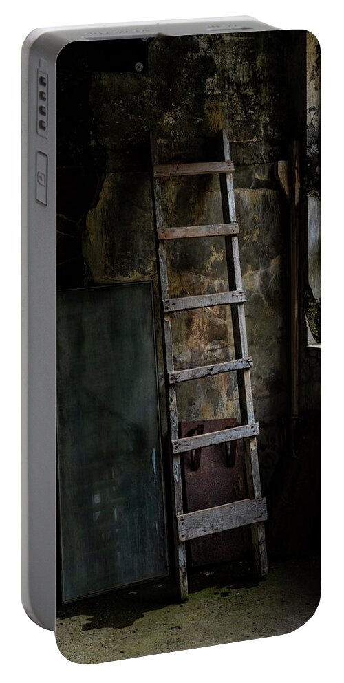 Iceland Portable Battery Charger featuring the photograph Cannery Ladder by Tom Singleton