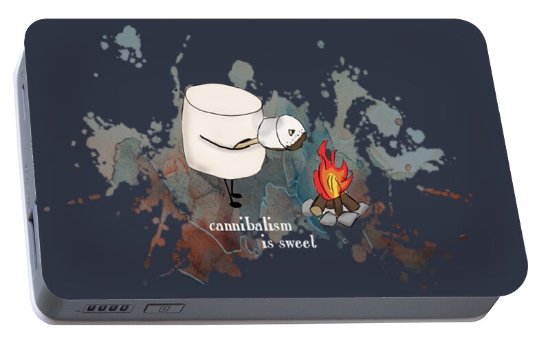 Toasted Portable Battery Charger featuring the photograph Cannibalism is Sweet Illustrated by Heather Applegate