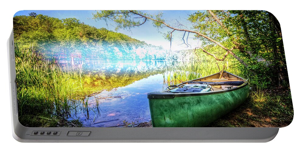 Appalachia Portable Battery Charger featuring the photograph Canoe in Spring by Debra and Dave Vanderlaan