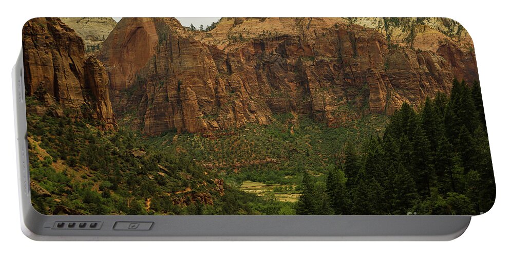 Zion National Park Portable Battery Charger featuring the photograph Canyons in Zion by George Kenhan
