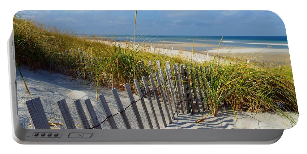 Mayflower Beach Portable Battery Charger featuring the photograph Cape Cod Charm - Mayflower Beach by Dianne Cowen Cape Cod Photography