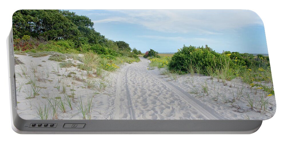 Beauty Portable Battery Charger featuring the photograph Cape Cod Sandy Walk by Donna Doherty