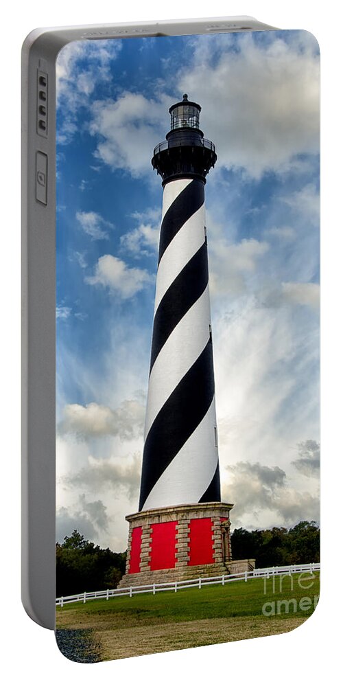 Outer Banks Portable Battery Charger featuring the photograph Cape Hatteras Lighthouse Landscape / Coastal / Nautical Photograph by PIPA Fine Art - Simply Solid