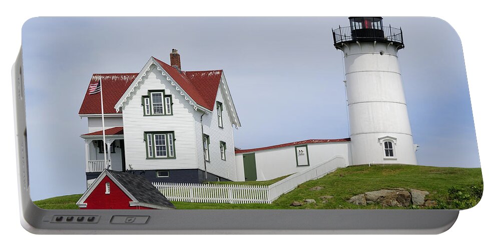 Cape Portable Battery Charger featuring the photograph Cape Neddick Light by Luke Moore