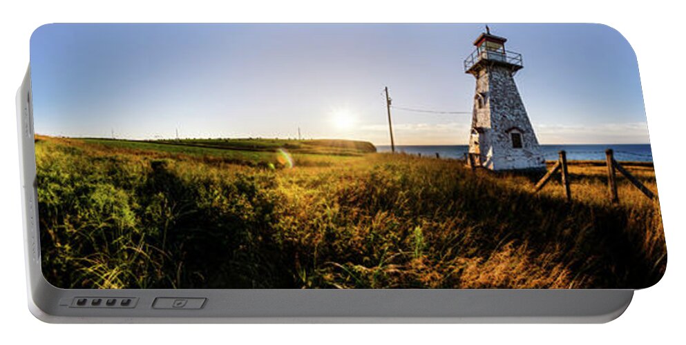 Cape Tryon Light Portable Battery Charger featuring the photograph Cape Tryon Light by Chris Bordeleau