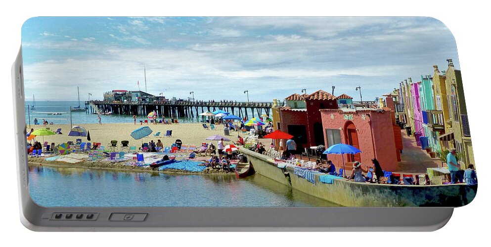 Capitola Beach Portable Battery Charger featuring the photograph Capitola Begonia Festival Weekend by Amelia Racca