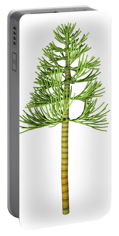 3d Illustration Portable Battery Charger featuring the digital art Carboniferous Pine Tree by Corey Ford